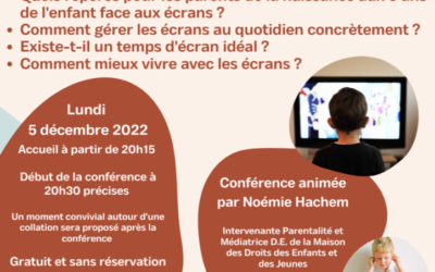 Conférence « Les écrans, comment faire ? » – Au cinéma Le Lumière