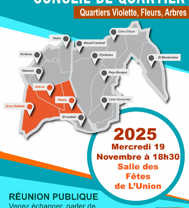 Conseil de quartiers – Violette, Fleurs, Arbres