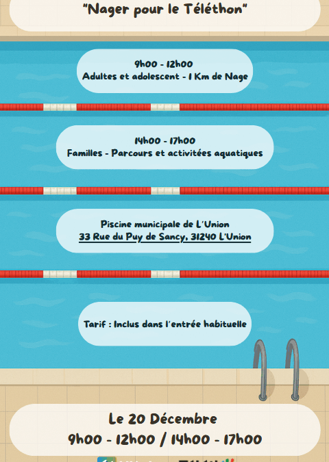 Nager pour le Téléthon – Piscine municipale