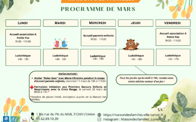 Maison des Familles – Programme du mois de mars