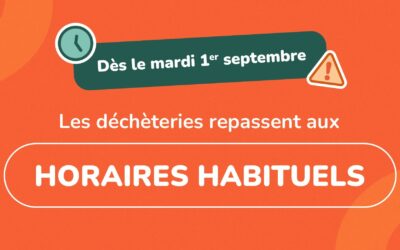 Déchèterie : Retour aux horaires habituels